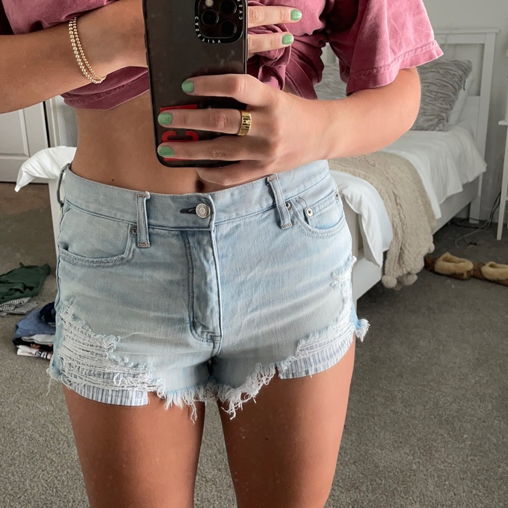 high rise american eagle shorts